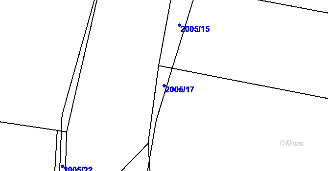 Parcela st. 2005/17 v KÚ Sedlice u Blatné, Katastrální mapa