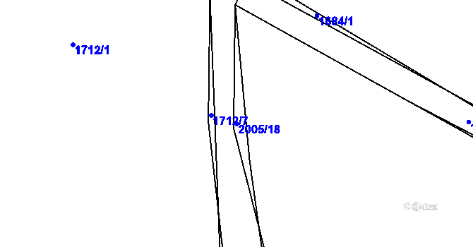 Parcela st. 2005/18 v KÚ Sedlice u Blatné, Katastrální mapa