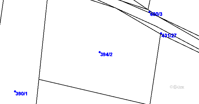 Parcela st. 394/2 v KÚ Sedlice u Blatné, Katastrální mapa