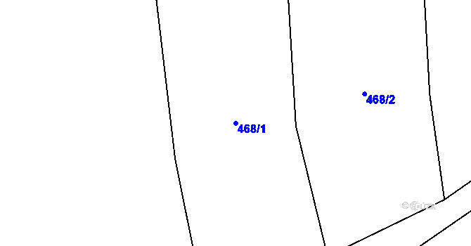 Parcela st. 468/1 v KÚ Sedlice u Blatné, Katastrální mapa
