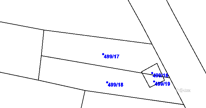 Parcela st. 499/17 v KÚ Sedlice u Blatné, Katastrální mapa