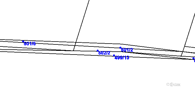 Parcela st. 502/2 v KÚ Sedlice u Blatné, Katastrální mapa