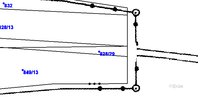 Parcela st. 828/29 v KÚ Sedlice u Blatné, Katastrální mapa