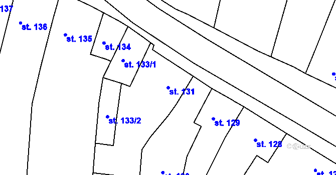 Parcela st. 131 v KÚ Sedlice u Blatné, Katastrální mapa