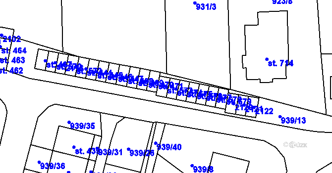 Parcela st. 573 v KÚ Sedlice u Blatné, Katastrální mapa