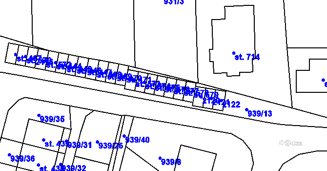 Parcela st. 576 v KÚ Sedlice u Blatné, Katastrální mapa