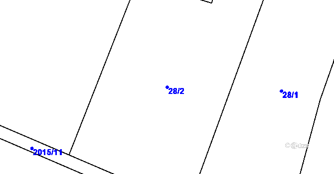 Parcela st. 28/2 v KÚ Sedlice u Blatné, Katastrální mapa