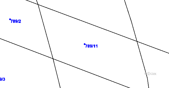 Parcela st. 789/11 v KÚ Sedlice u Blatné, Katastrální mapa
