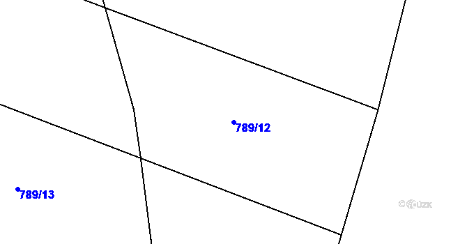 Parcela st. 789/12 v KÚ Sedlice u Blatné, Katastrální mapa