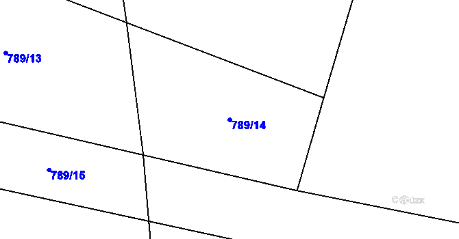 Parcela st. 789/14 v KÚ Sedlice u Blatné, Katastrální mapa