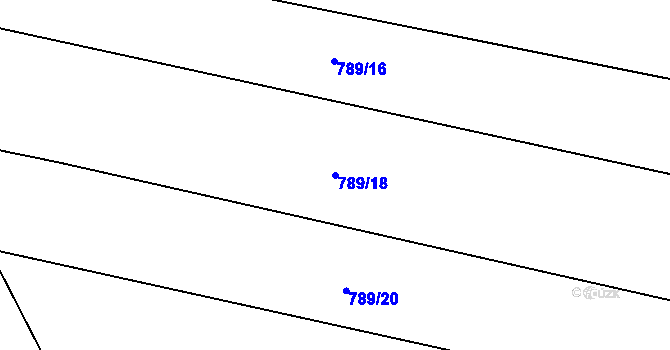 Parcela st. 789/18 v KÚ Sedlice u Blatné, Katastrální mapa
