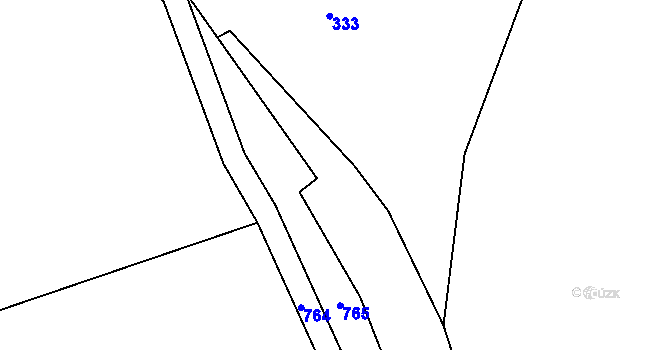 Parcela st. 132/2 v KÚ Sedlice u Domažlic, Katastrální mapa