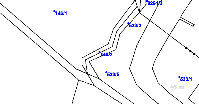 Parcela st. 146/2 v KÚ Sedliště u Litomyšle, Katastrální mapa