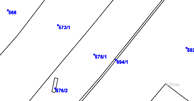 Parcela st. 576 v KÚ Sedliště u Litomyšle, Katastrální mapa