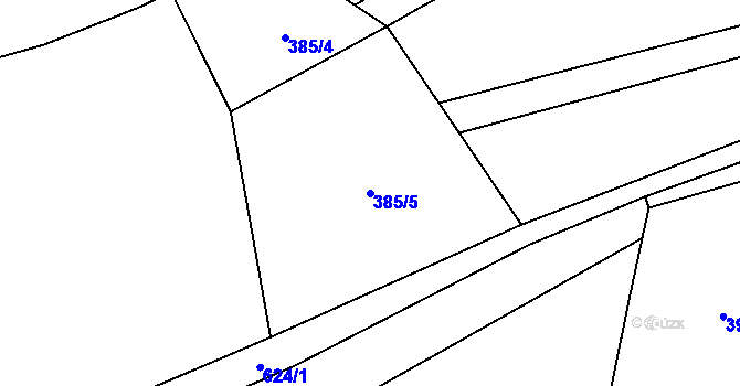 Parcela st. 385/5 v KÚ Sedliště u Litomyšle, Katastrální mapa