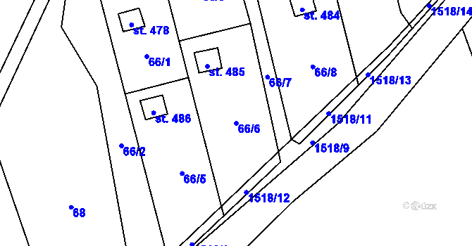 Parcela st. 66/6 v KÚ Sedliště ve Slezsku, Katastrální mapa
