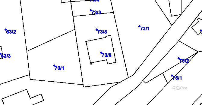 Parcela st. 73/6 v KÚ Sedlnice, Katastrální mapa