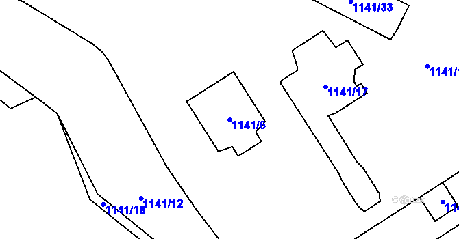 Parcela st. 1141/6 v KÚ Sedlnice, Katastrální mapa