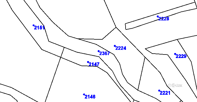 Parcela st. 2367 v KÚ Lhota u Sedla, Katastrální mapa