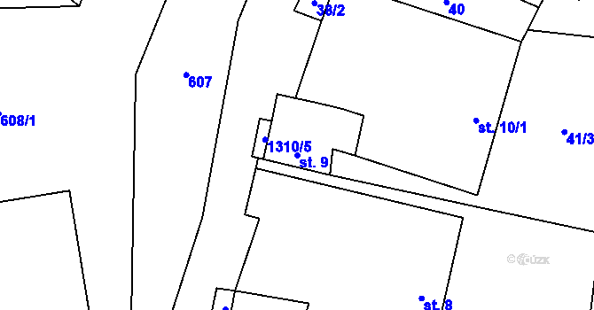 Parcela st. 9 v KÚ Sedlo u Číměře, Katastrální mapa