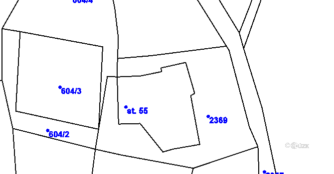 Parcela st. 55 v KÚ Sedlo u Číměře, Katastrální mapa