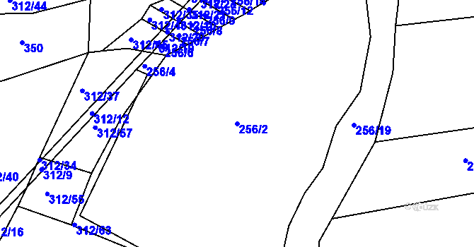 Parcela st. 256/2 v KÚ Sedlo u Horažďovic, Katastrální mapa