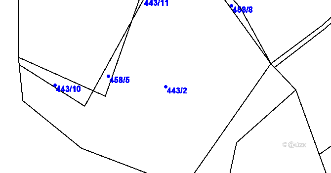 Parcela st. 443/2 v KÚ Sedlo u Horažďovic, Katastrální mapa