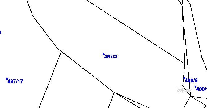 Parcela st. 497/3 v KÚ Sedlo u Horažďovic, Katastrální mapa