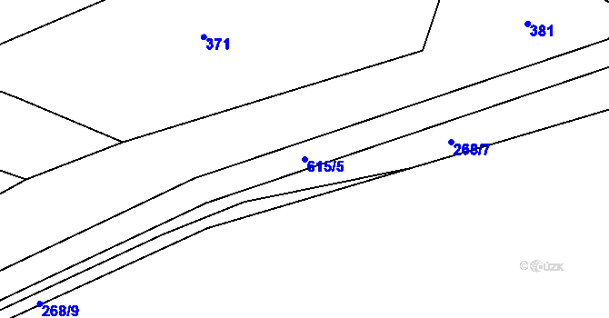 Parcela st. 615/5 v KÚ Sedlo u Horažďovic, Katastrální mapa