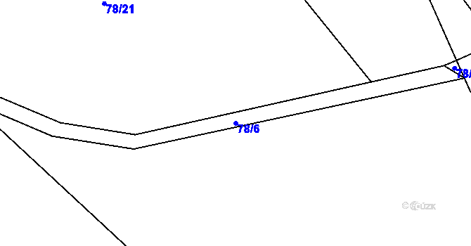 Parcela st. 78/6 v KÚ Sedlo u Horažďovic, Katastrální mapa