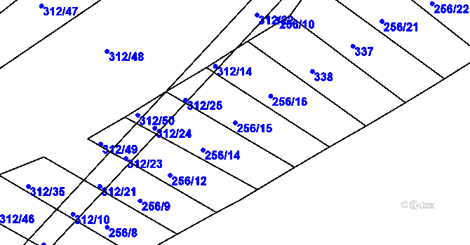 Parcela st. 256/15 v KÚ Sedlo u Horažďovic, Katastrální mapa