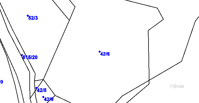 Parcela st. 42/6 v KÚ Sedlo u Horažďovic, Katastrální mapa