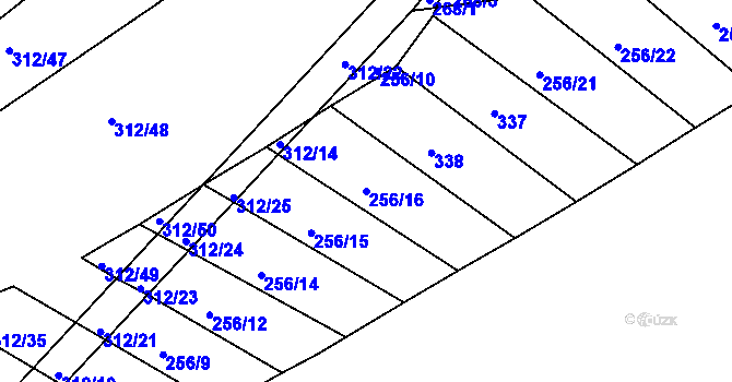 Parcela st. 256/16 v KÚ Sedlo u Horažďovic, Katastrální mapa