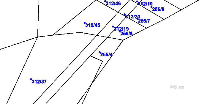 Parcela st. 256/4 v KÚ Sedlo u Horažďovic, Katastrální mapa