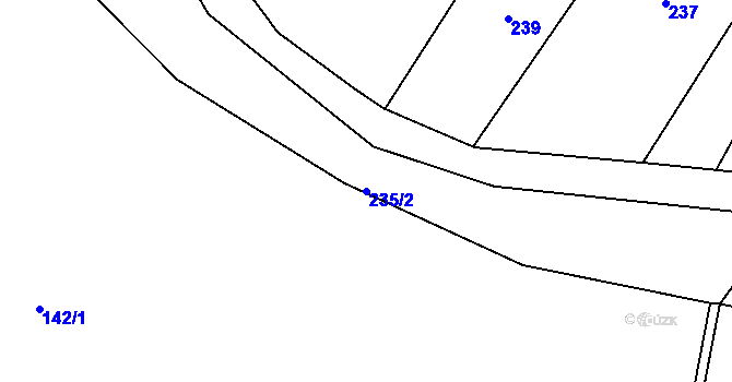 Parcela st. 235/2 v KÚ Střelskohoštická Lhota, Katastrální mapa