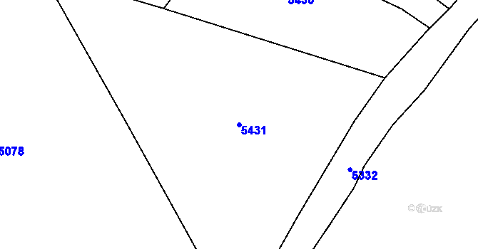 Parcela st. 5431 v KÚ Polom v Orlických horách, Katastrální mapa