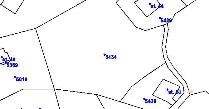 Parcela st. 5434 v KÚ Polom v Orlických horách, Katastrální mapa