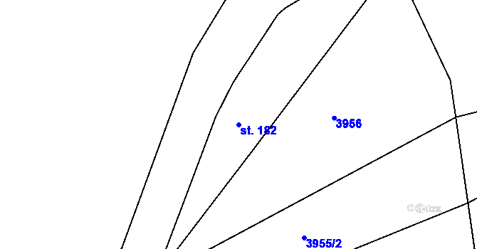 Parcela st. 182 v KÚ Sedloňov, Katastrální mapa