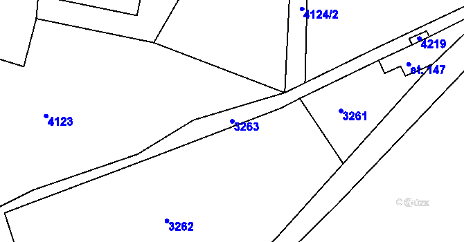 Parcela st. 3263 v KÚ Sedloňov, Katastrální mapa