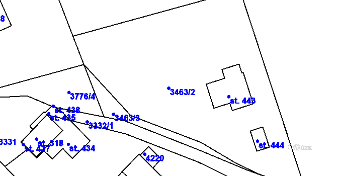 Parcela st. 3463/2 v KÚ Sedloňov, Katastrální mapa