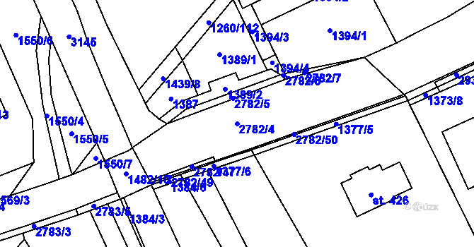 Parcela st. 2782/4 v KÚ Sehradice, Katastrální mapa