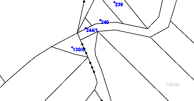 Parcela st. 244/3 v KÚ Sehradice, Katastrální mapa