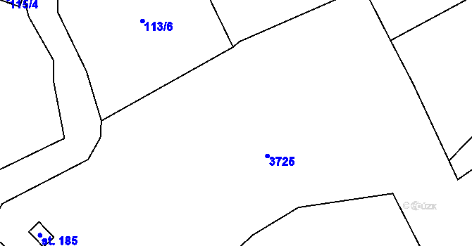 Parcela st. 113/4 v KÚ Sehradice, Katastrální mapa