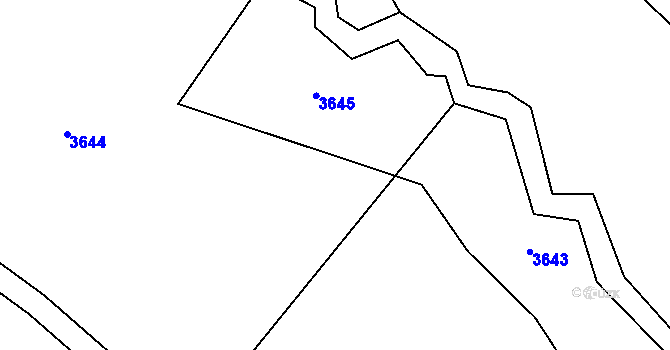 Parcela st. 225/2 v KÚ Sehradice, Katastrální mapa