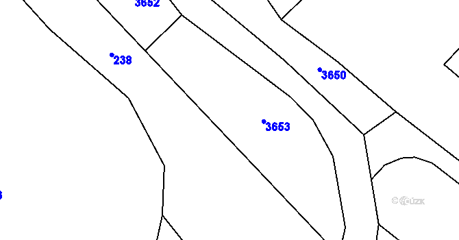 Parcela st. 228/1 v KÚ Sehradice, Katastrální mapa