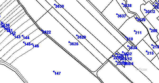 Parcela st. 242 v KÚ Sehradice, Katastrální mapa