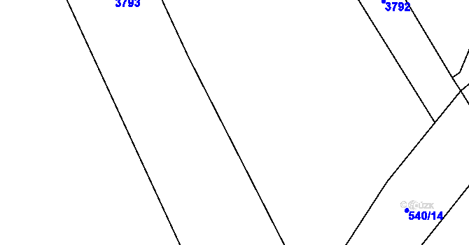 Parcela st. 548/2 v KÚ Sehradice, Katastrální mapa