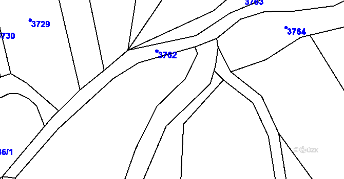 Parcela st. 767/1 v KÚ Sehradice, Katastrální mapa