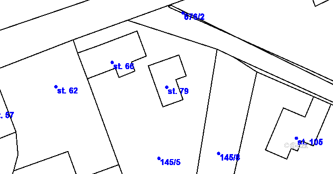 Parcela st. 79 v KÚ Sejřek, Katastrální mapa