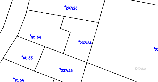 Parcela st. 237/24 v KÚ Sejřek, Katastrální mapa
